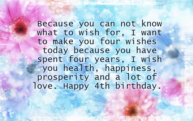 Birthday Wishes For A 4 Year Girl Birthday Wishes For A 4 Year Girl