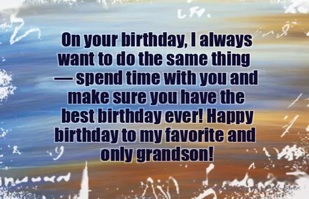 Free Grandson Birthday Wishes