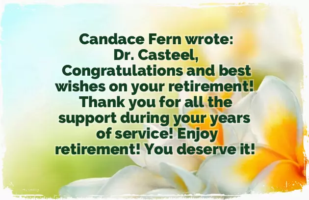Congratulations Retirement
