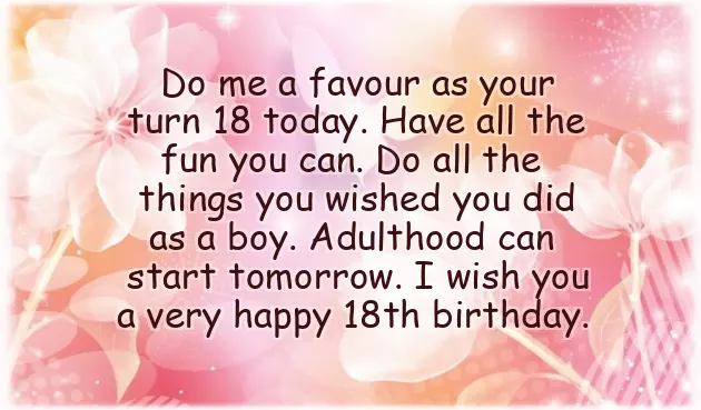 18Th Birthday Wishes To Son