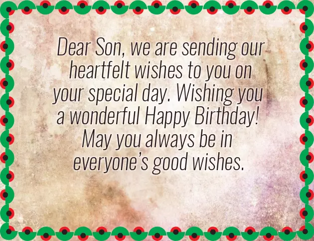 To Son Birthday Wishes