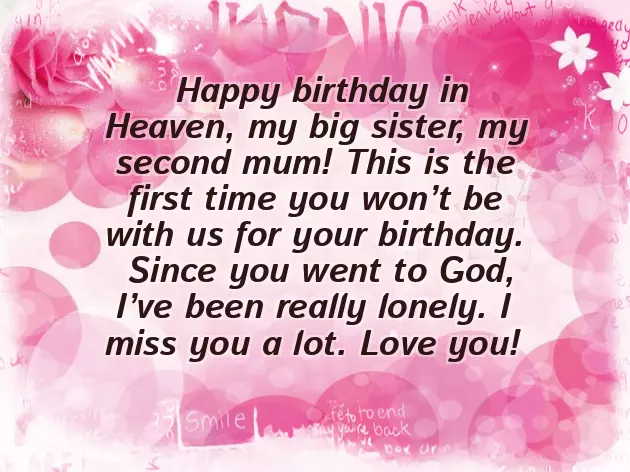 Words For A Sister On Her Birthday