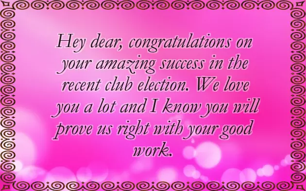 Congratulations For Your Victory