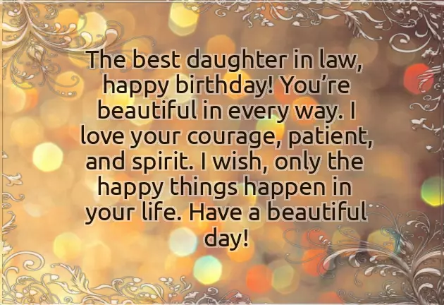 Bday Wishes For Daughter In Law