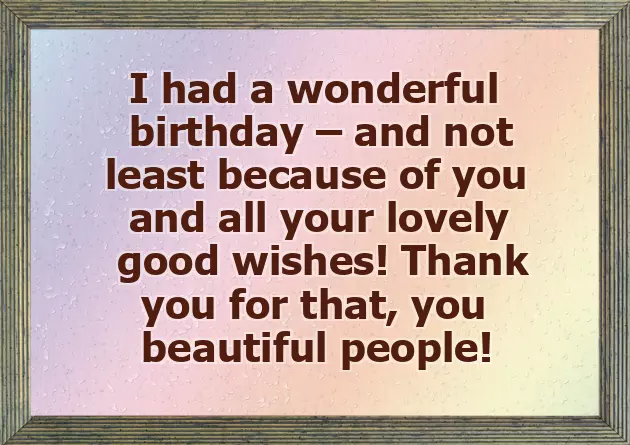 Thank For Birthday Wishes