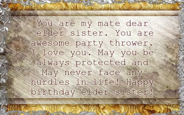 Happy Birthday To My Big Sister