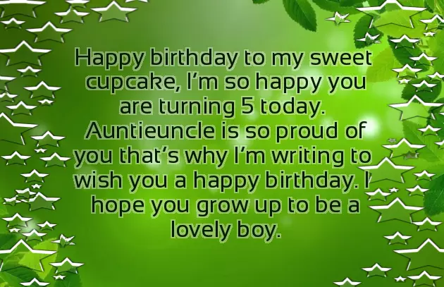 Birthday Wishes For 5 Year Old Boy