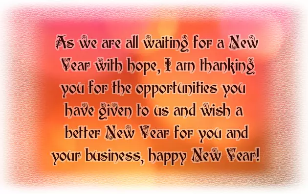 Happy New Year Wishes Professional Email