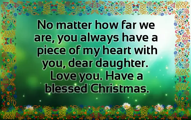Merry Christmas To My Daughter And Family