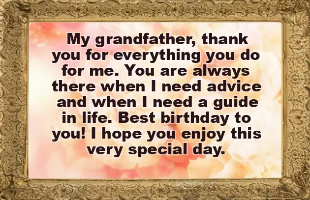 Wishes To Grandfather