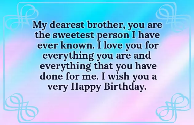 Birthday Heart Touching Wishes For Brother