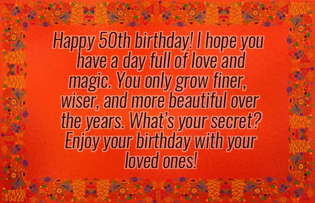 Happy Birthday Wishes For 50 Years Old Man