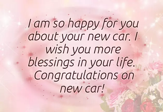 Congratulations For The New Car