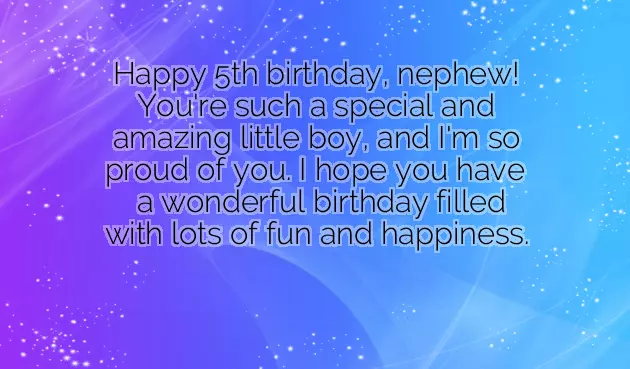 Birthday Wishes For 5Yrs Boy