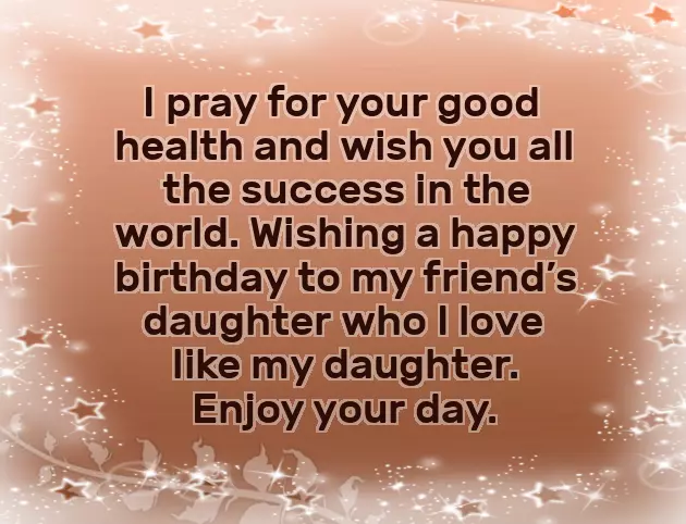 Birthday Wishes To My Friend Daughter