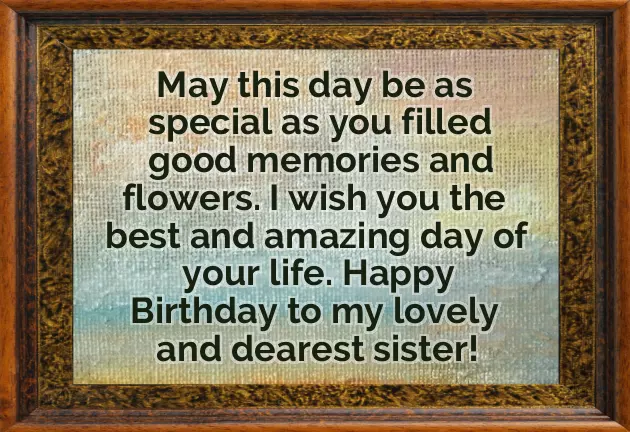 Birthday Messages For Sister
