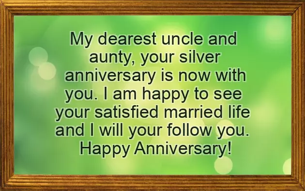 Happy Wedding Anniversary Wishes To Uncle And Aunty