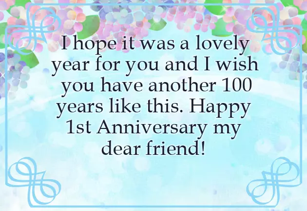 Wedding Anniversary Wishes For Friend In English