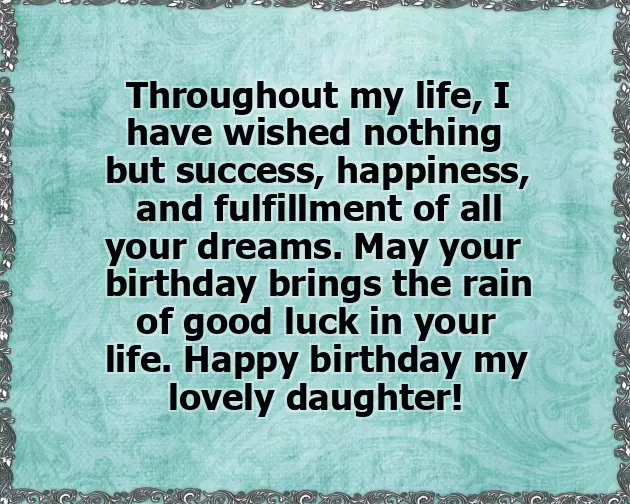 Birthday Wishes For Lovely Daughter