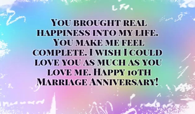 Tenth Wedding Anniversary