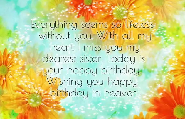 Happy Birthday To My Sister In Heaven Poems