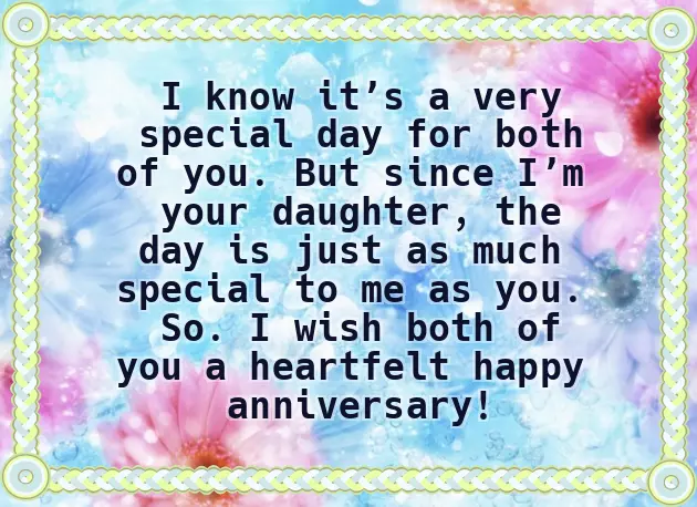 Message For Anniversary For Parents