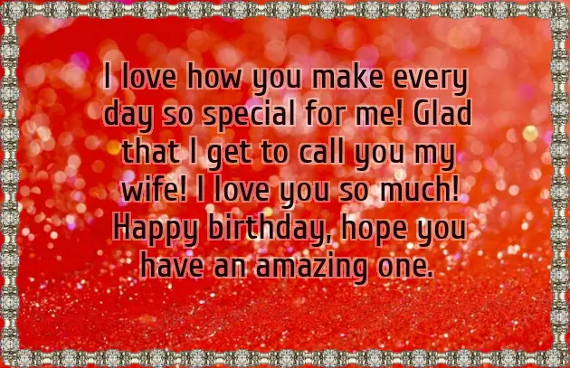 Happy Birthday My Wife Status In English