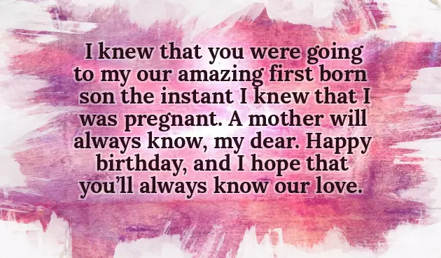 First Birthday Words For Son