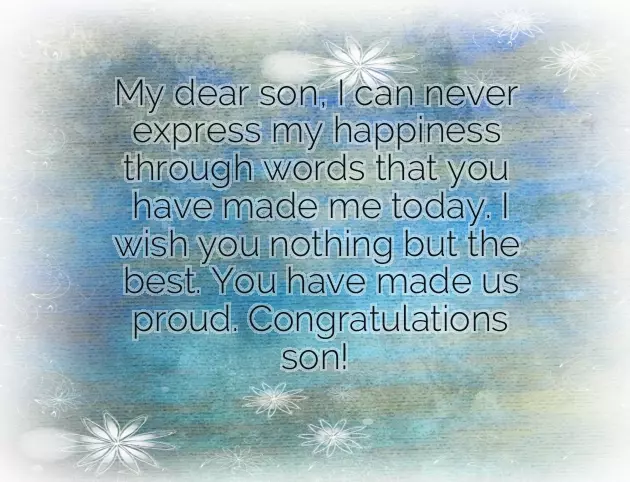 Congratulations To My Grandson