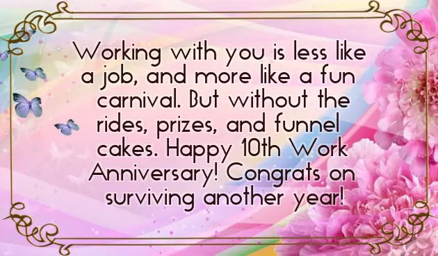 Happy 10Th Work Anniversary Happy 10Th Work Anniversary
