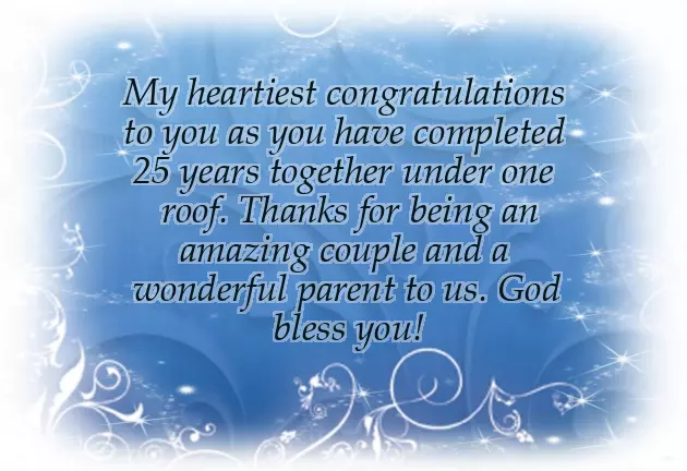 25 Years Marriage Anniversary Wishes