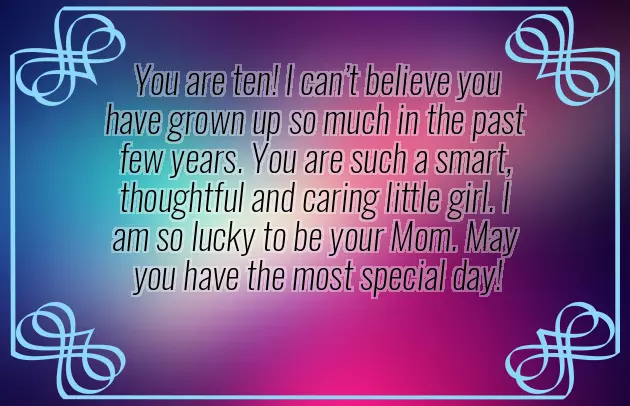 Happy Birthday Wishes For 10 Years Old Girl