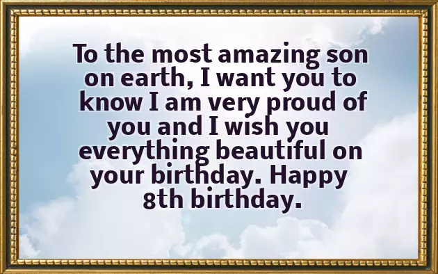Birthday Wishes For An 8 Year Old Boy