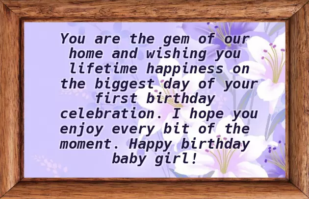 First Birthday Wishes For My Baby Girl