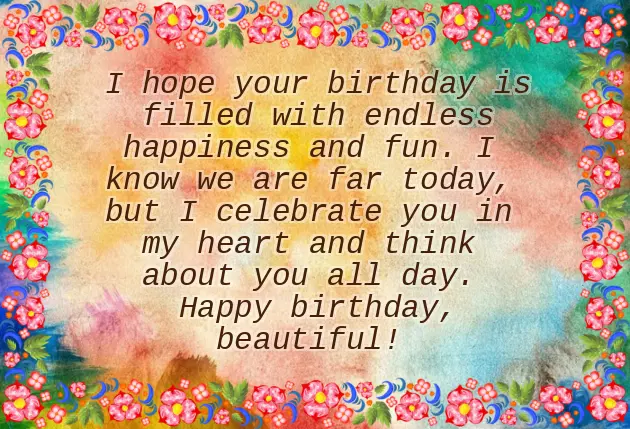 Girlfriend Birthday Wishes In English