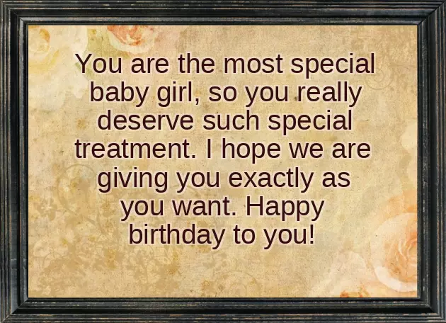 1St Year Baby Girl Birthday Wishes