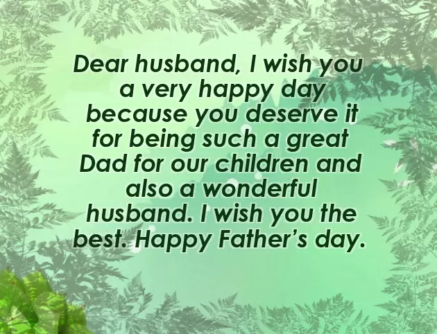 Fathers Day Greetings From Wife