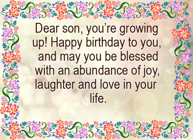 Birthday Wish For Son From Mother