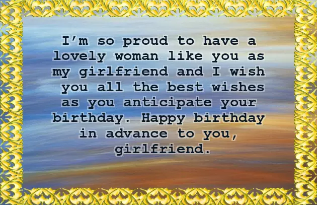 Happy Birthday In Advance To My Love Happy Birthday In Advance To My Love