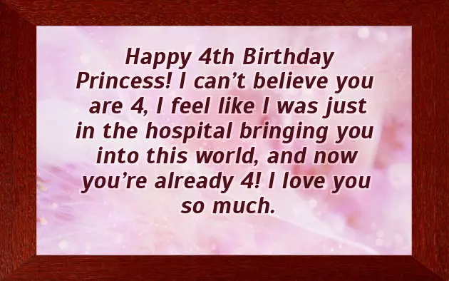 Happy Birthday 4 Year Old Daughter