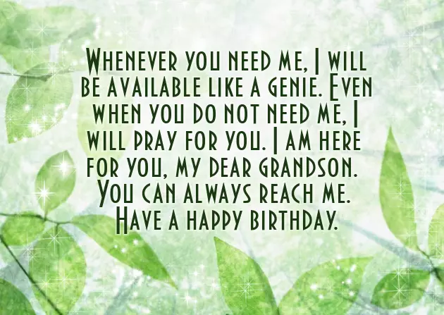 Birthday Greetings To My Grandson