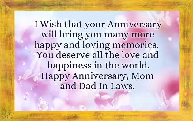 Wedding Anniversary Wishes For Father And Mother In Law