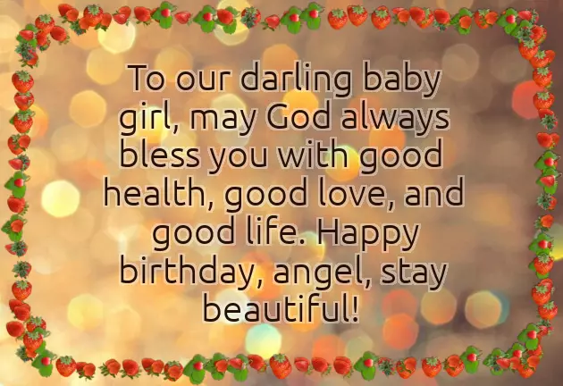 Birthday Quotes For 1 Year Baby Girl