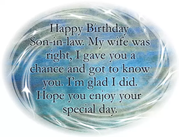 Birthday Wishes For A Son In Law