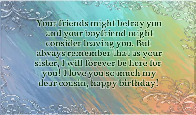 Quotes For Cousin Sister Birthday