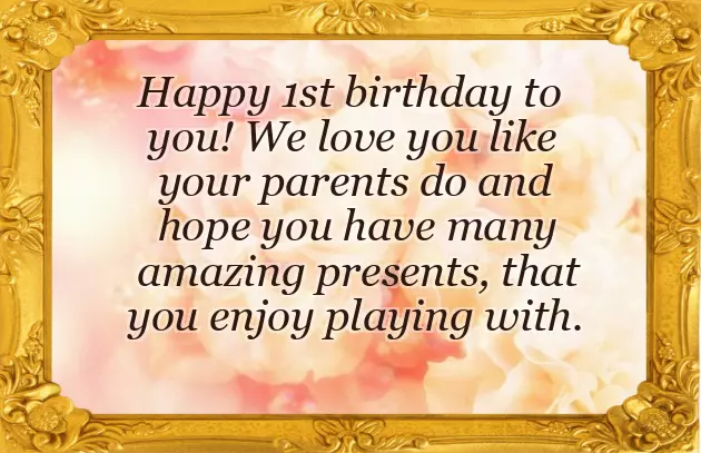 Birthday Wish To 1 Year Old Boy