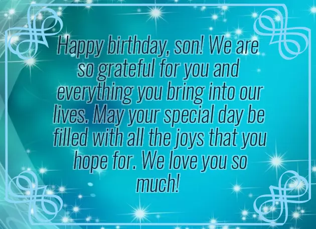 Happy Birthday To My Favorite Son