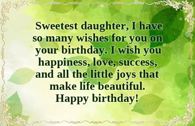 Beautiful Birthday Wishes For Daughter