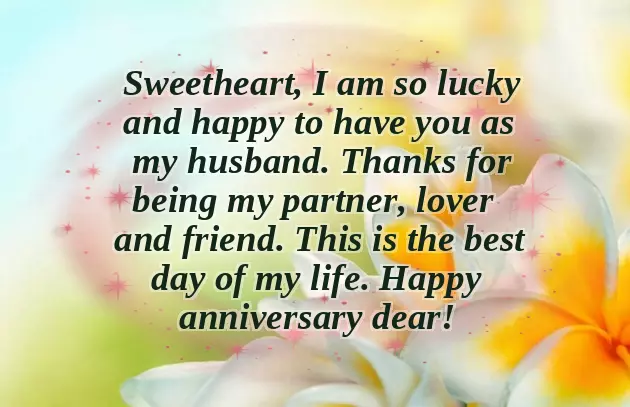 Husband To Wife Wedding Anniversary Wishes