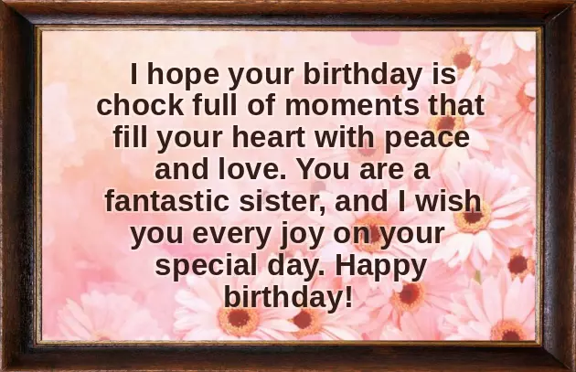 Birthday Wishes For My Cute Sister